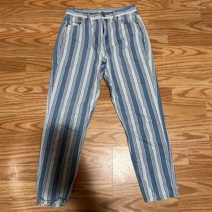 Striped American Eagle Mom Jeans